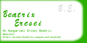 beatrix ercsei business card